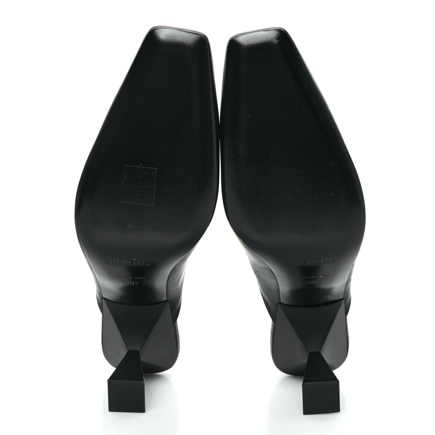Givenchy Calfskin Look Back Square Toe Mule Pumps 40.5 Black 5 of 9