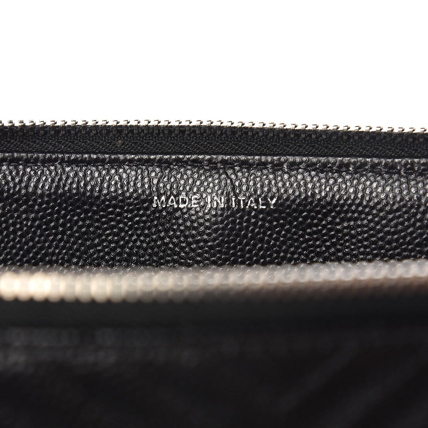 Chanel Caviar Chevron Quilted Large Zipped Clutch Black 7 of 8