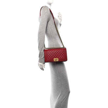 Chanel Lambskin Quilted Medium Boy Flap Red 2 of 10