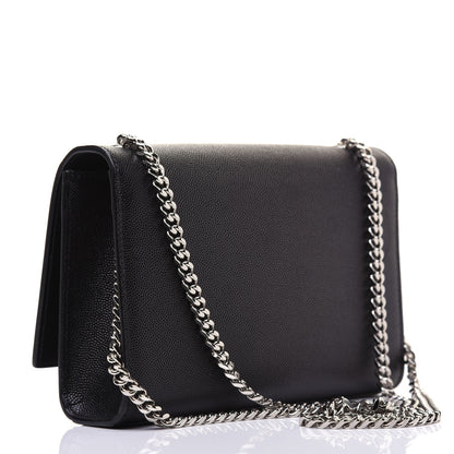Saint Laurent Grain De Poudre Small Monogram Kate Satchel Black 3 of 12