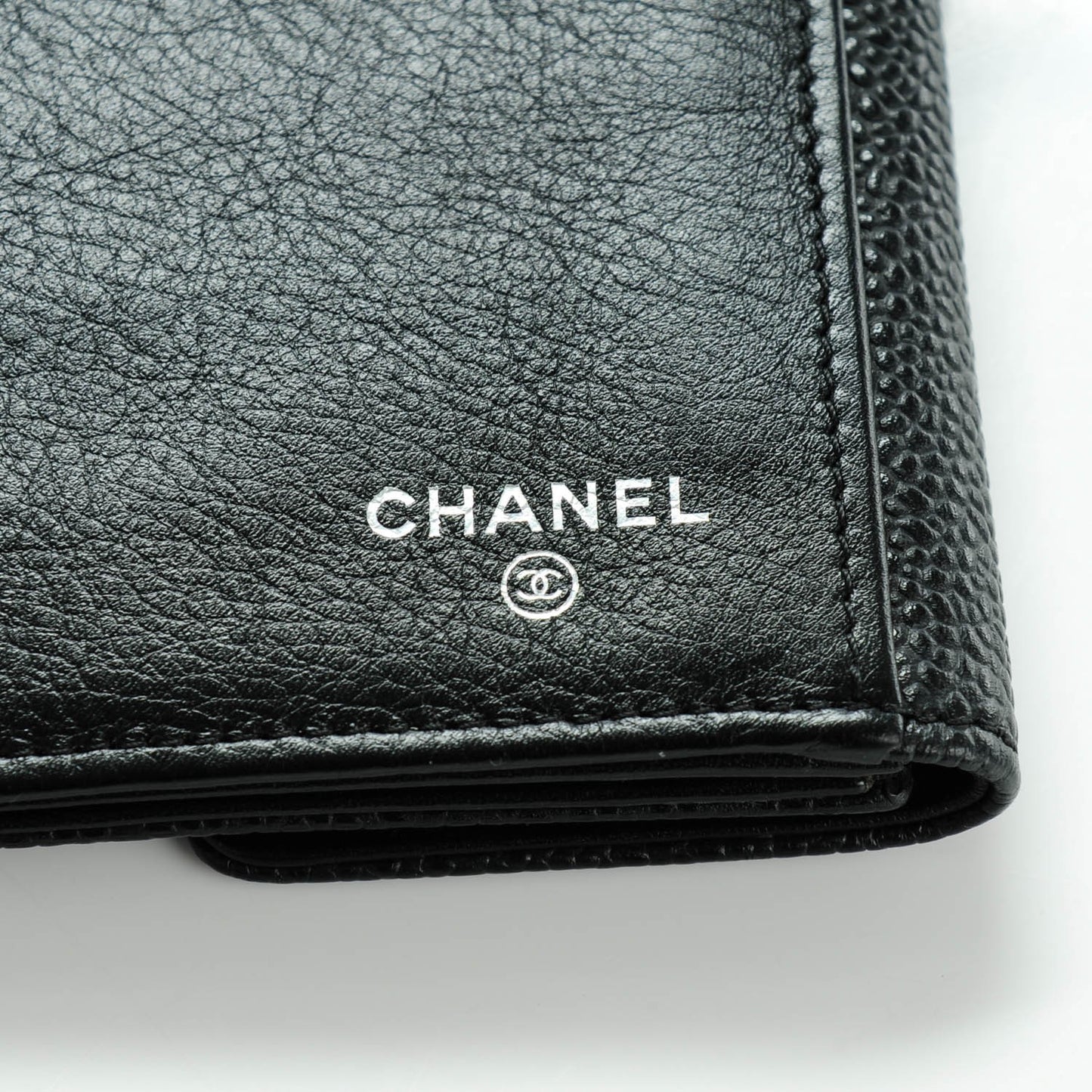 Caviar CC Long Flap Wallet Black