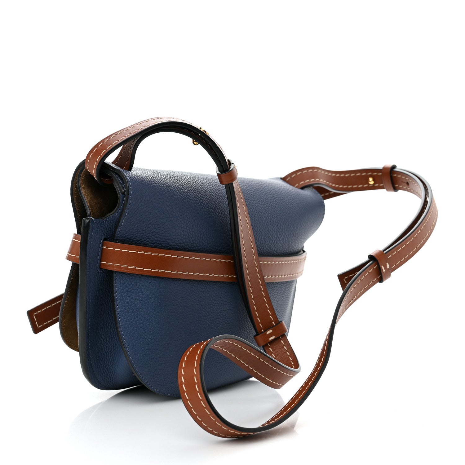 Loewe Grained Calfskin Small Gate Crossbody Bag Varsity Pecan 3 of 10