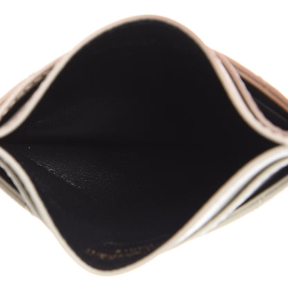 Saint Laurent Grain De Poudre Matelasse Chevron Card Case Crema Soft 5 of 7
