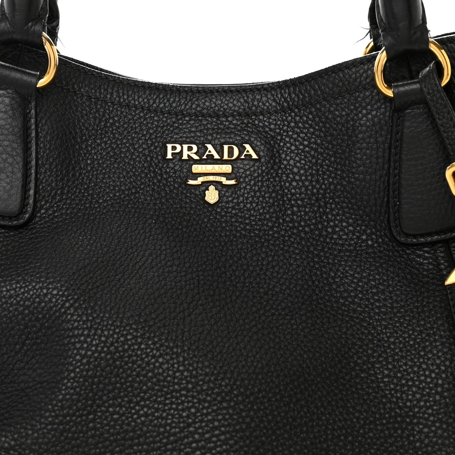 Prada Vitello Daino Shoulder Bag Black 9 of 18