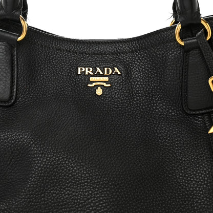 Prada Vitello Daino Shoulder Bag Black 9 of 18