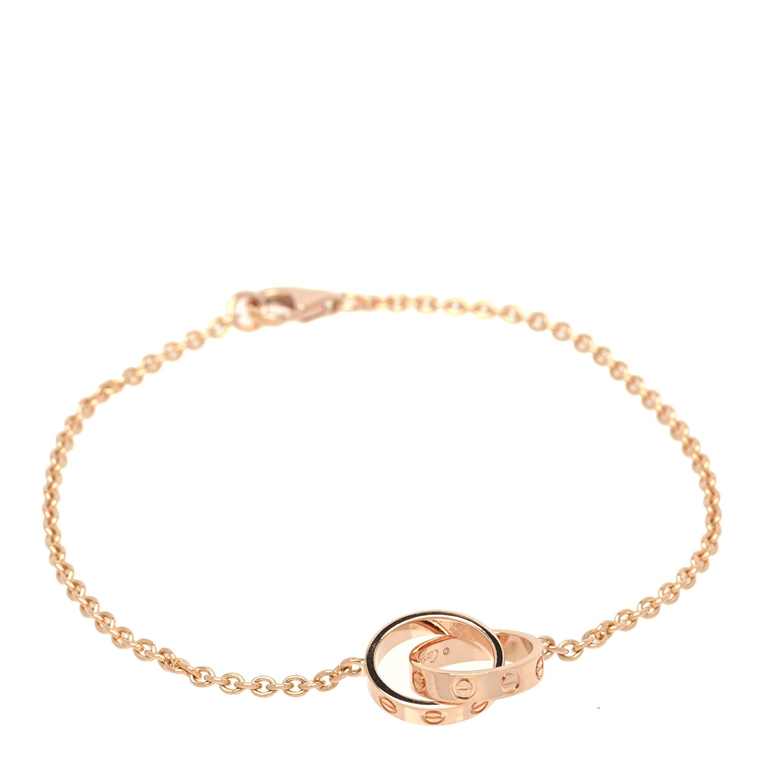 Cartier 18K Pink Gold Interlocking LOVE Bracelet 1 of 5