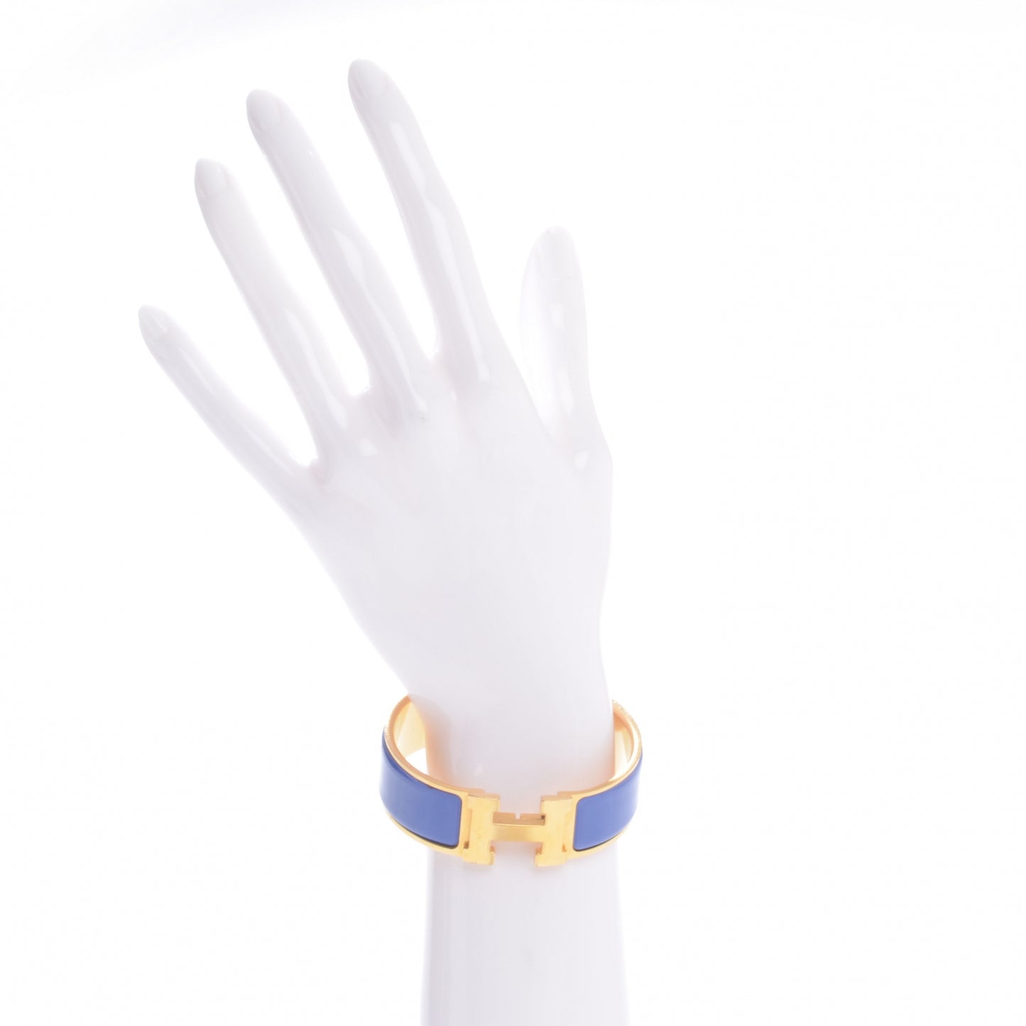 Enamel Clic Clac H Bracelet Wide GM Bleu