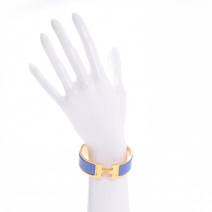 Hermes Enamel Clic Clac H Bracelet Wide GM Bleu 2 of 7