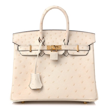 Hermes Ostrich Birkin 25 Nata 1 of 9