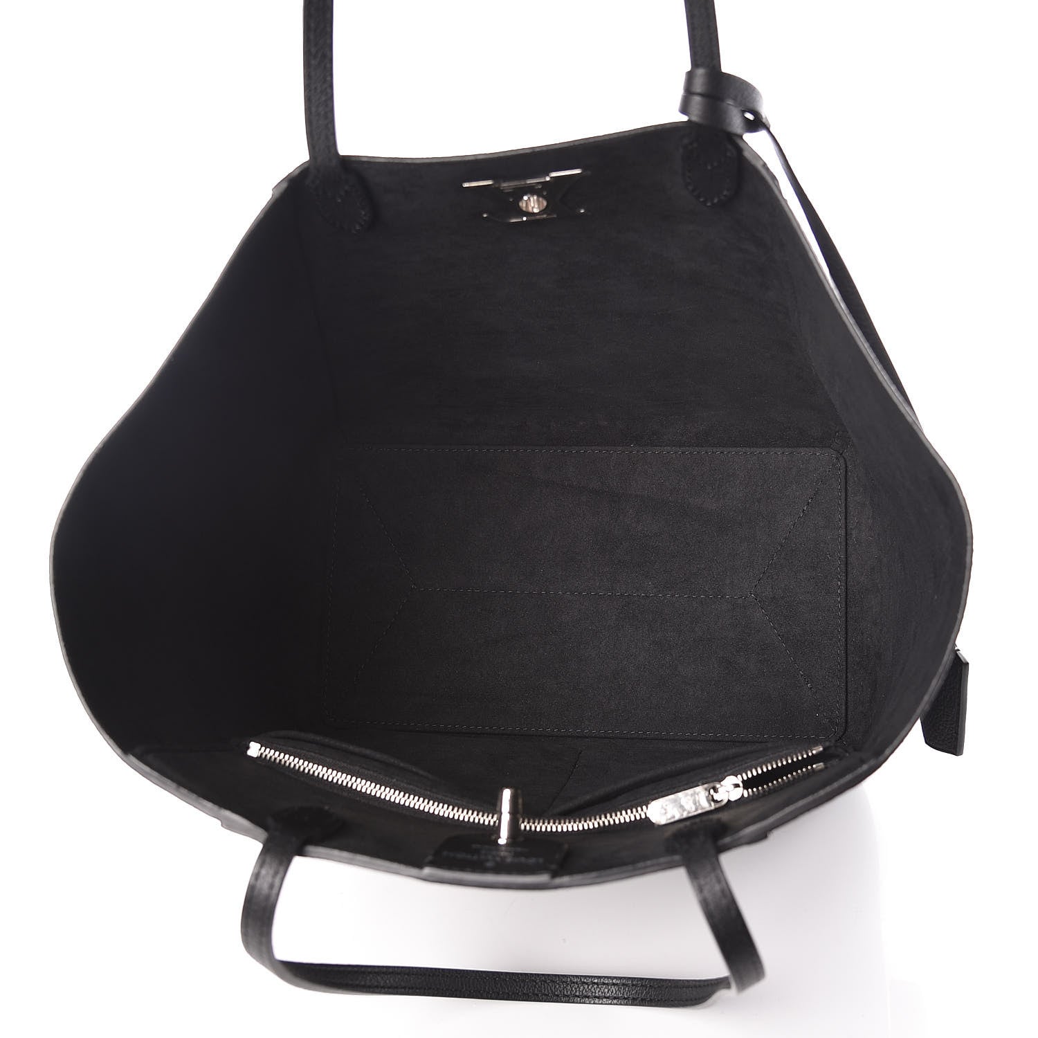 Louis Vuitton Calfskin Lockme Cabas Black 5 of 13