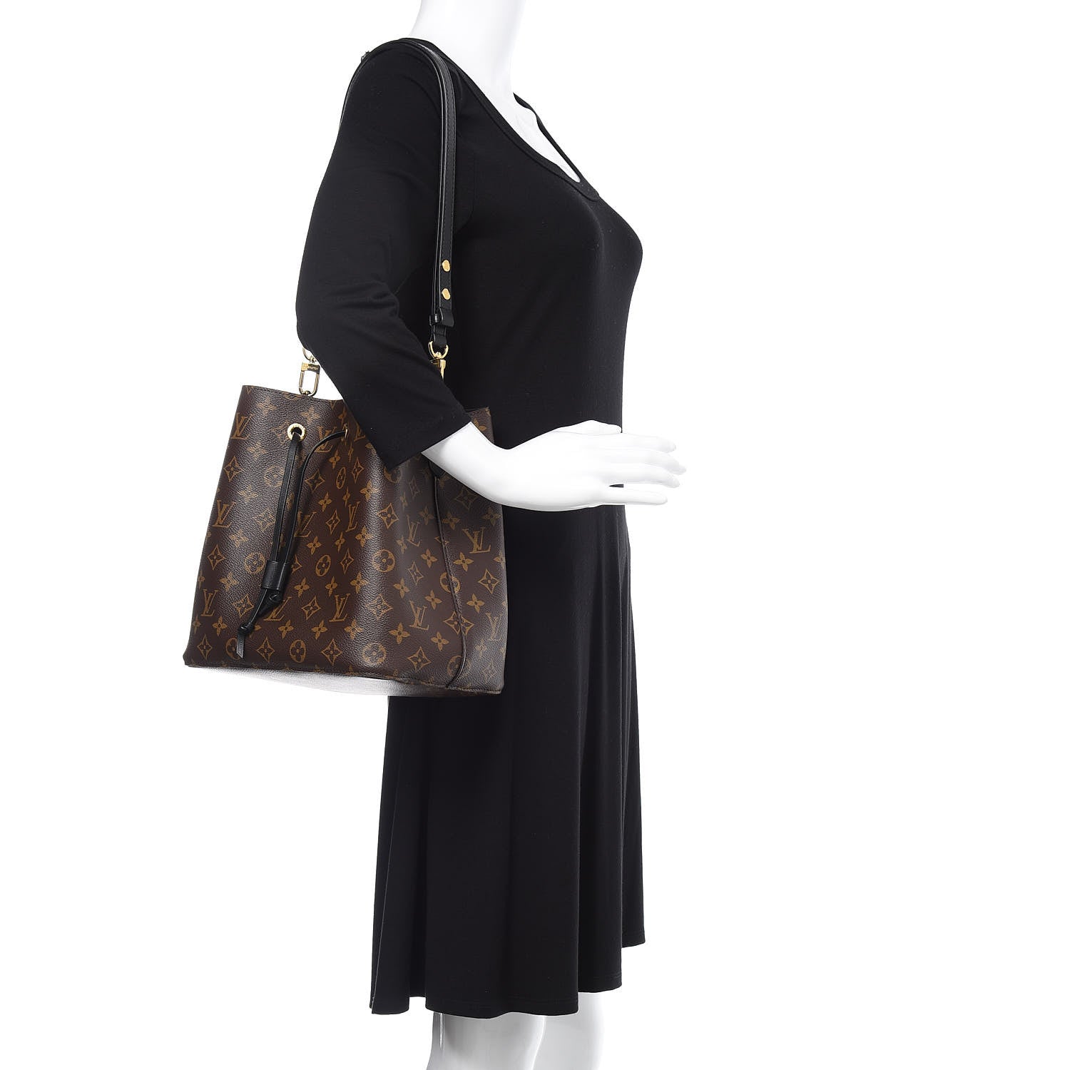 Louis Vuitton Monogram Neonoe MM Black 2 of 8