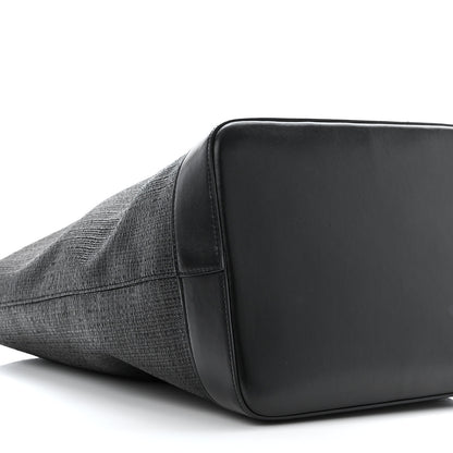 Saint Laurent Linen Canvas Teddy Shopping Bag Black 10 of 11