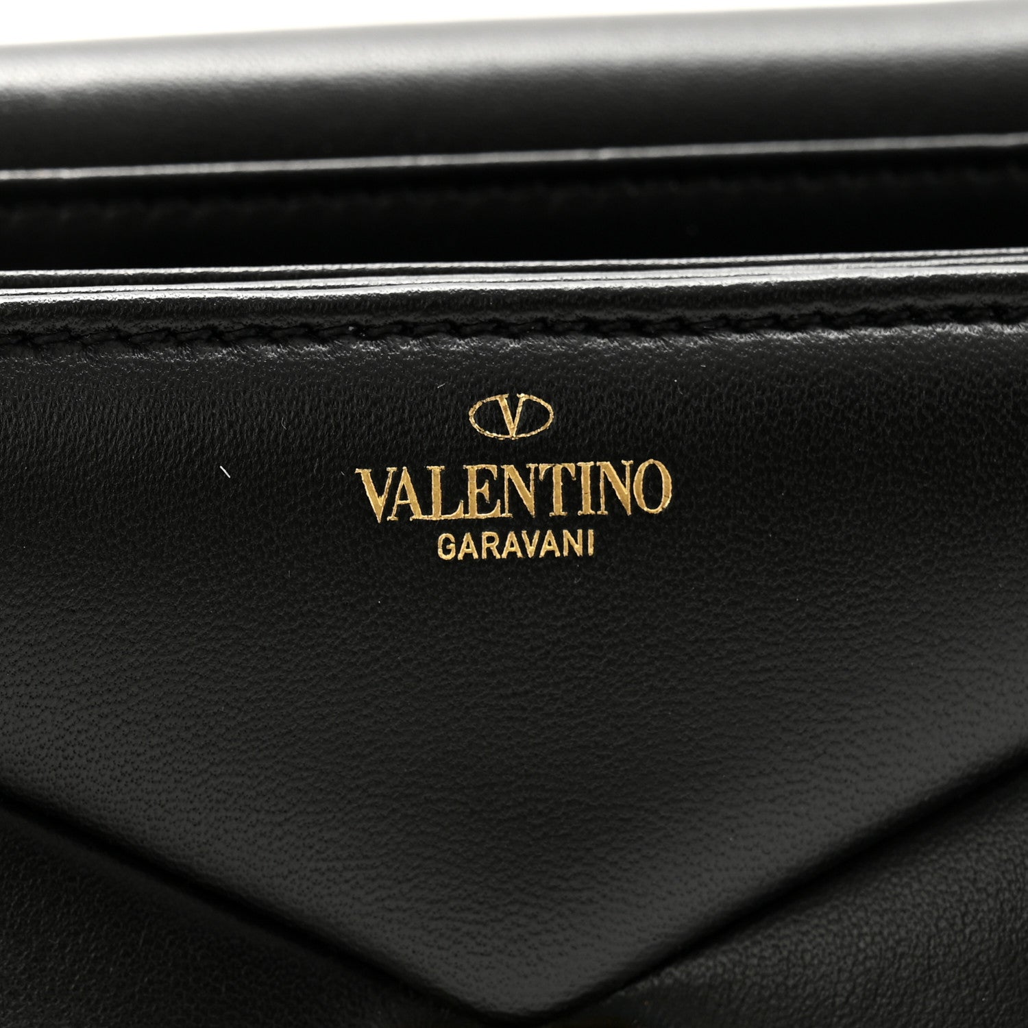 Valentino Garavani Nappa One Stud Chain Clutch Black 6 of 9