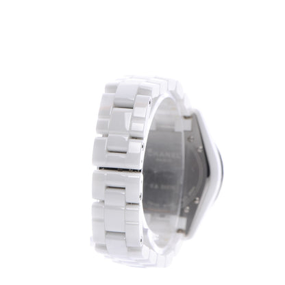 Chanel Stainless Steel Ceramic 33mm J12 Quartz Watch White 3 of 7