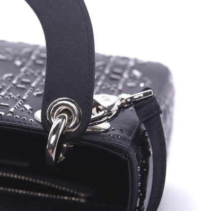 Christian Dior Satin Crystal Cannage Mini Lady Dior Navy 10 of 10