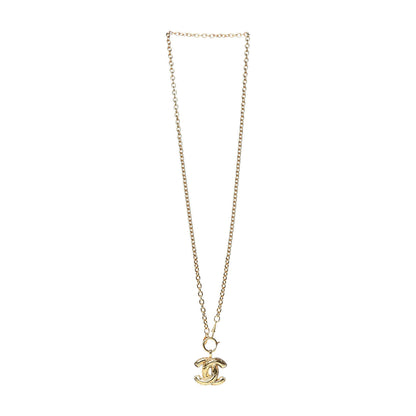 Chanel Quilted CC Necklace Gold 3 of 6