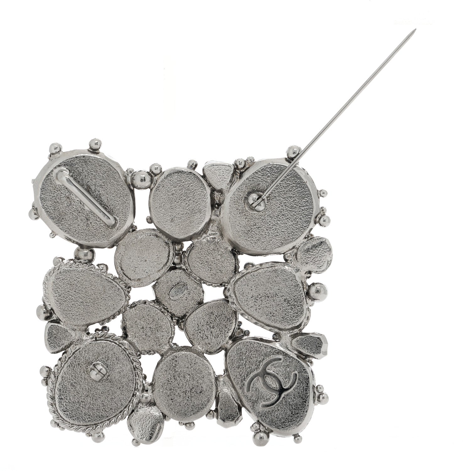 Chanel Gripoix Poured Glass Brooch Black 3 of 5