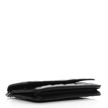 Chanel Lambskin Quilted Wallet On Chain WOC Black 4 of 11