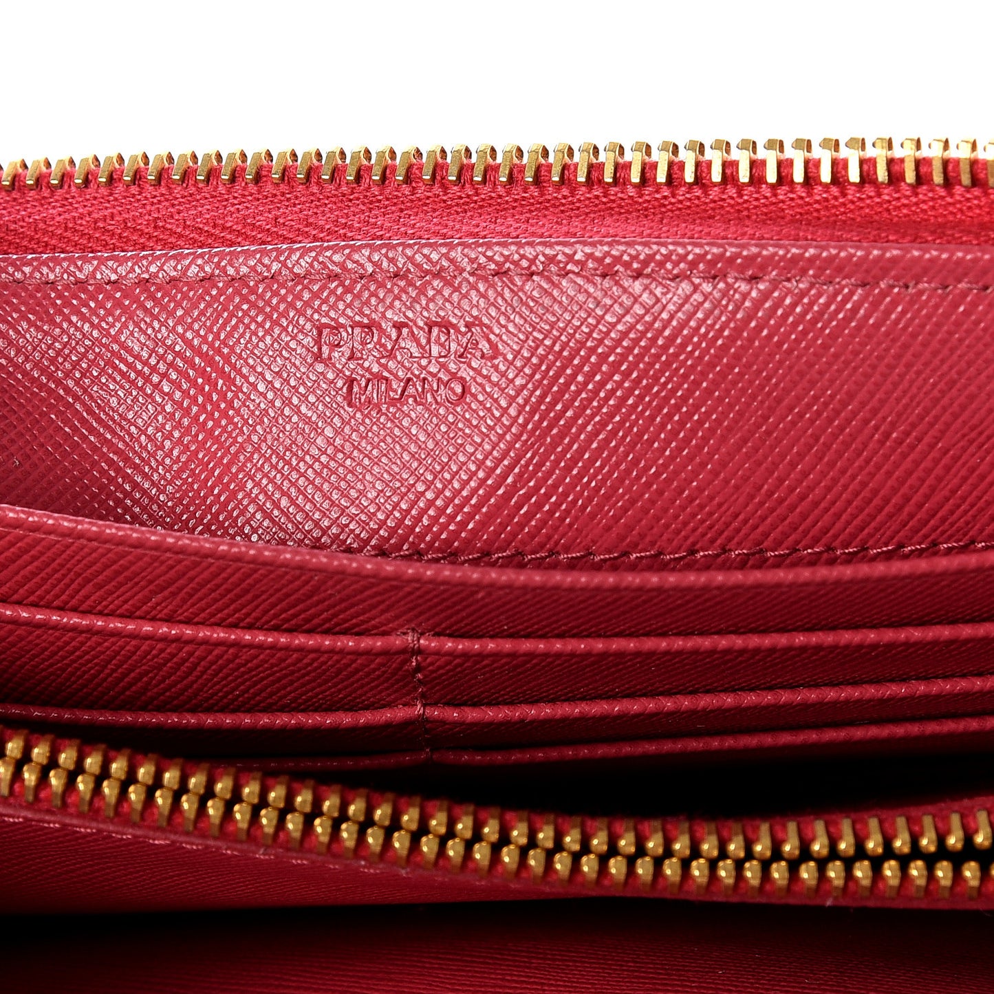 Saffiano Metal Zip Around Wallet Peonia