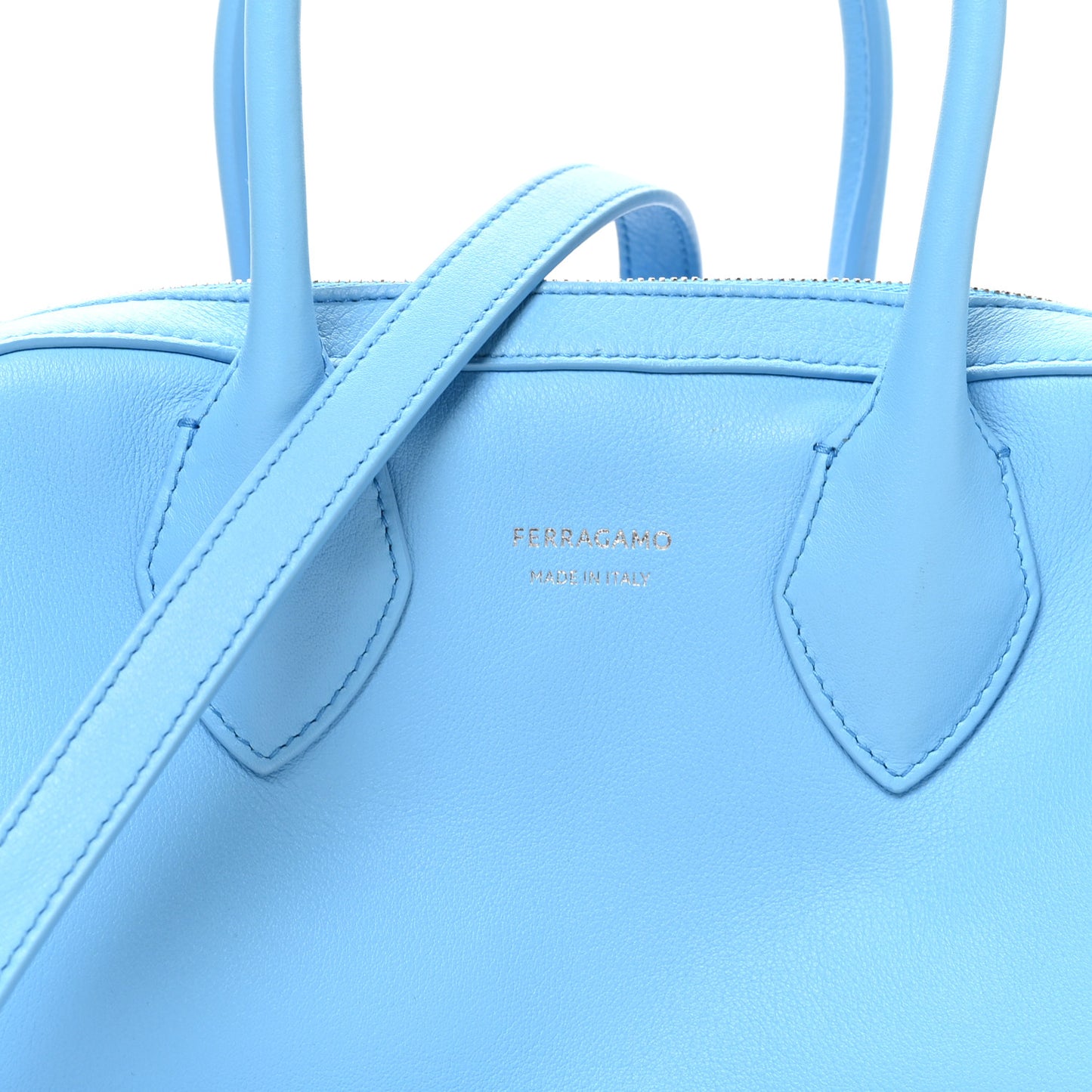 Calfskin Star Top Handle Bag Blue