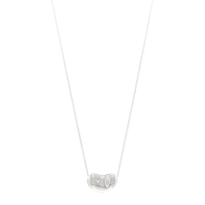 Tiffany Sterling Silver 18mm Elsa Peretti Bean Pendant Necklace 1 of 5