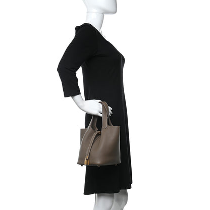 Hermes Taurillon Clemence Picotin Lock 18 PM Etoupe 2 of 11