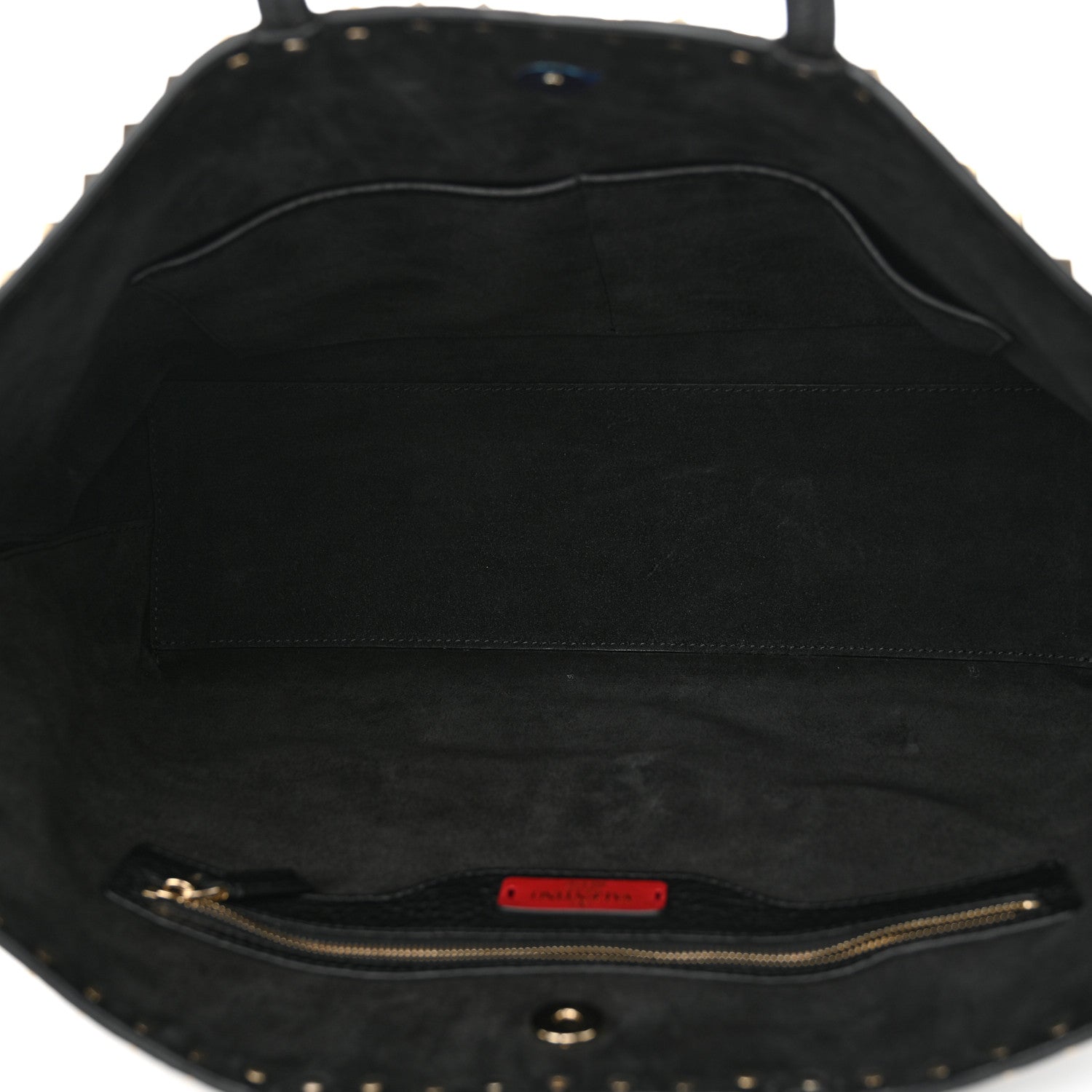 Valentino Garavani Grained Calfskin Rockstud Shoulder Tote Black 5 of 10