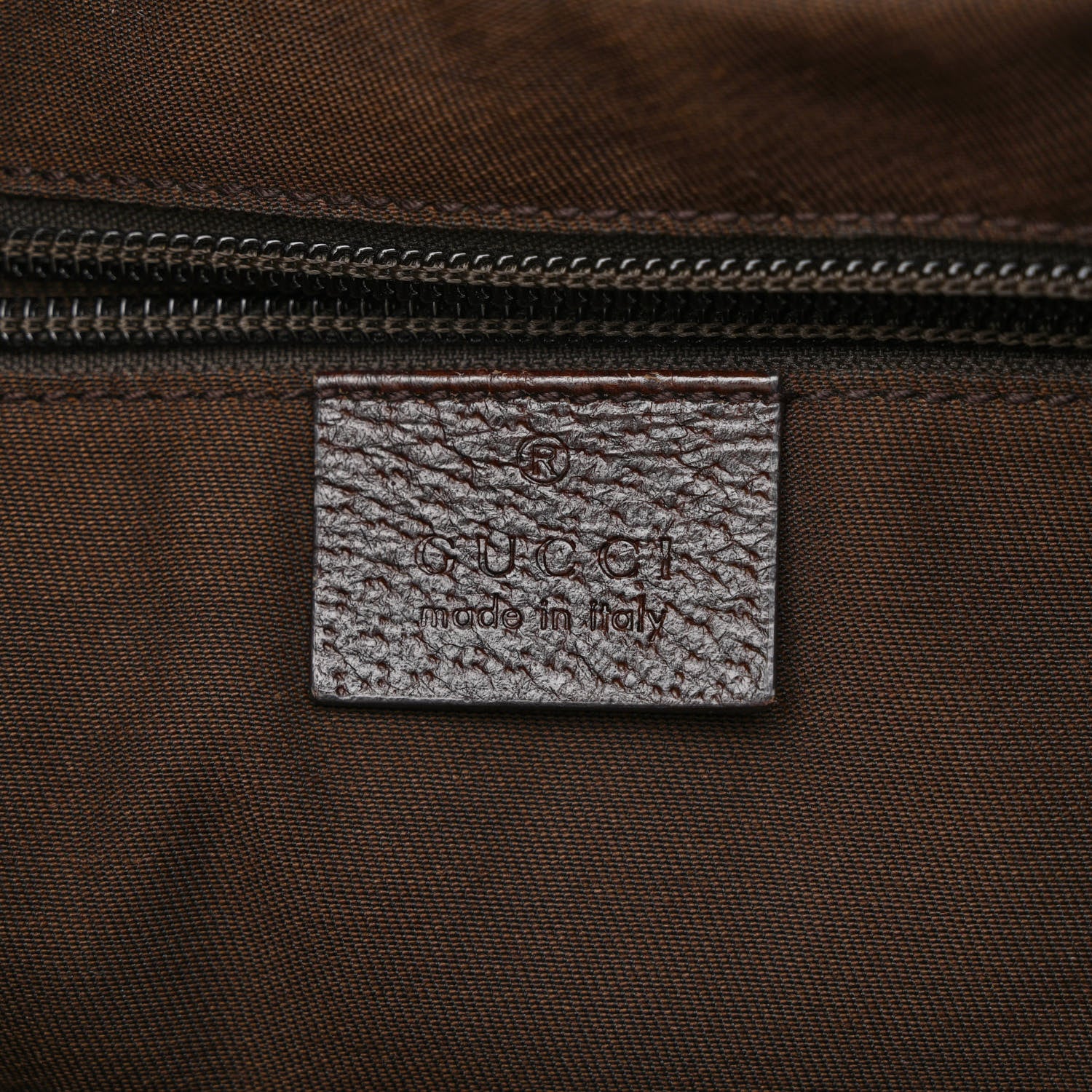 Gucci Monogram Medium Half Moon Hobo Dark Brown 6 of 11
