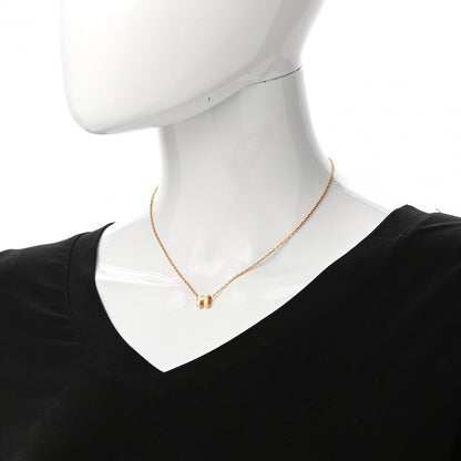Hermes Lacquered Gold Mini Pop H Pendant Necklace White 2 of 7