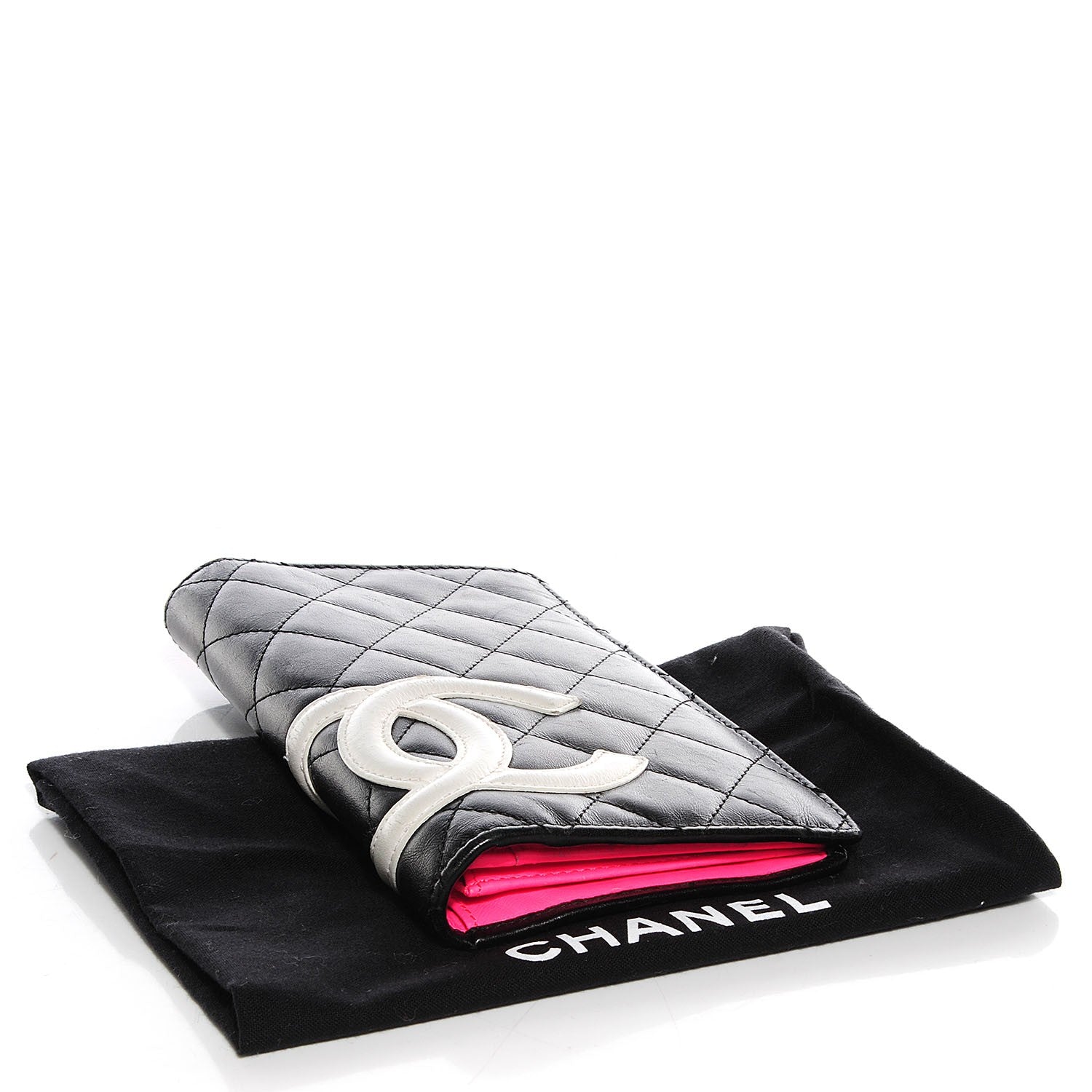 Chanel Calfskin Quilted Cambon Yen Wallet Black 4 of 8