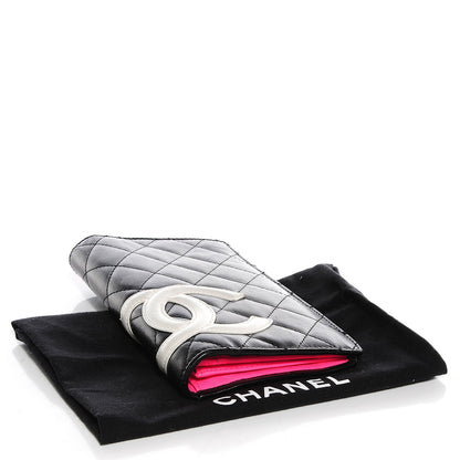 Chanel Calfskin Quilted Cambon Yen Wallet Black 4 of 8