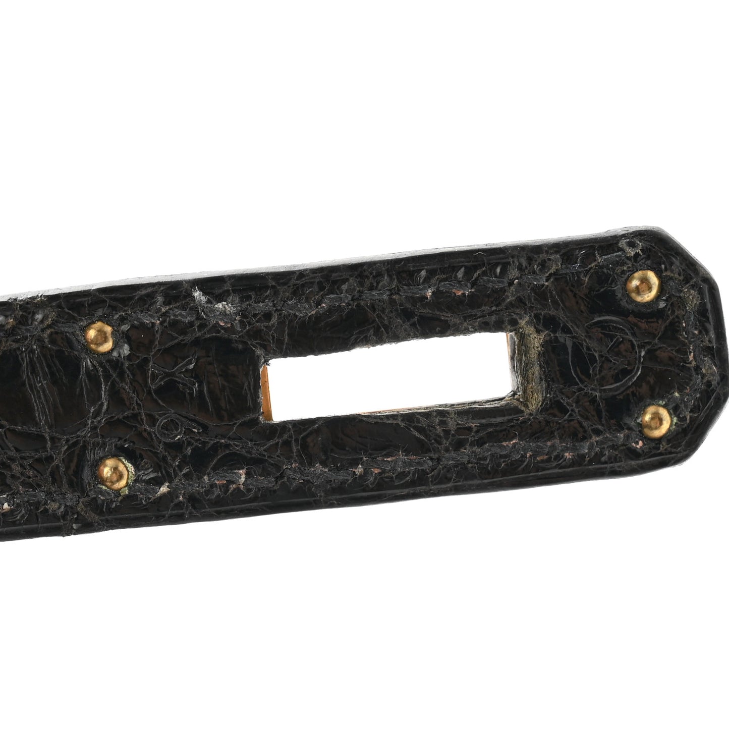 Shiny Alligator Kelly Sellier 28 Black