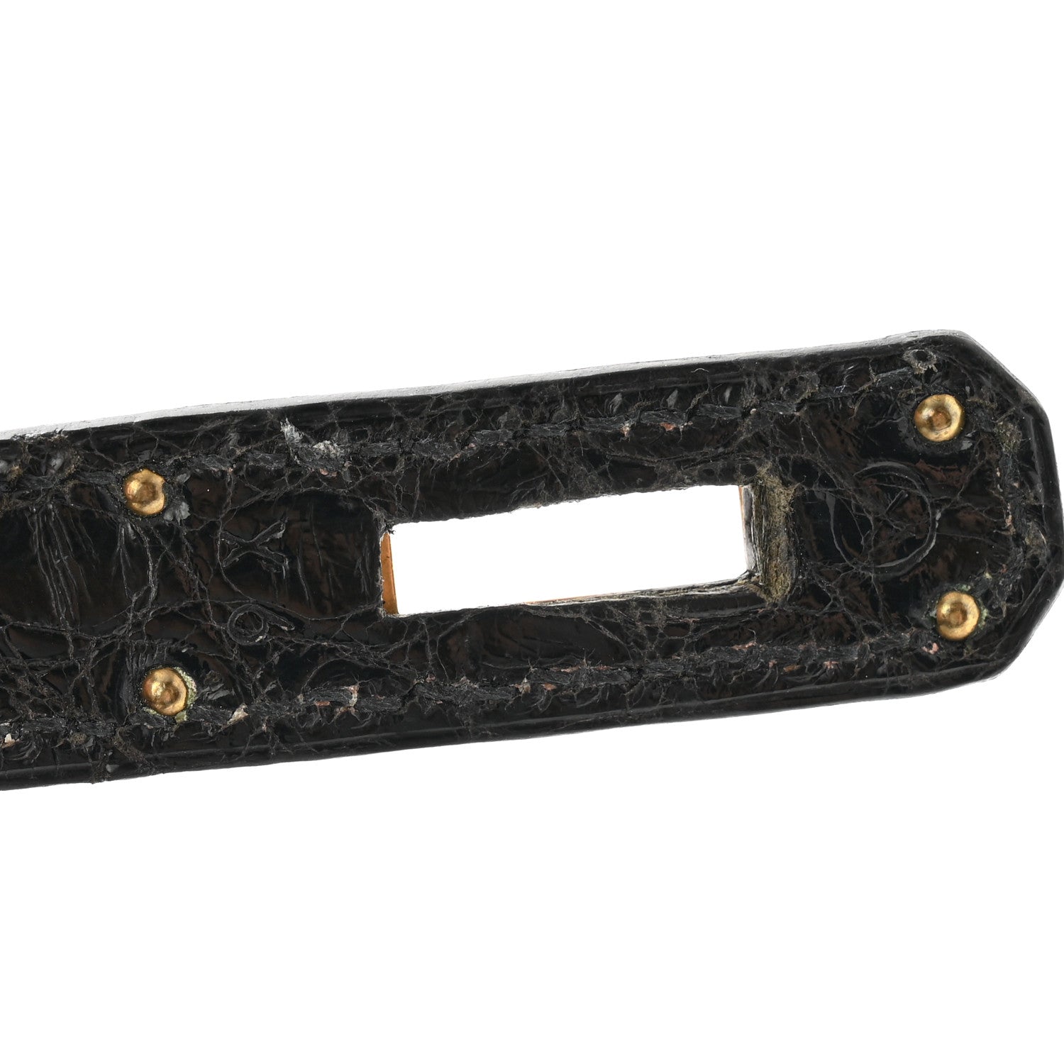 Hermes Shiny Alligator Kelly Sellier 28 Black 7 of 13