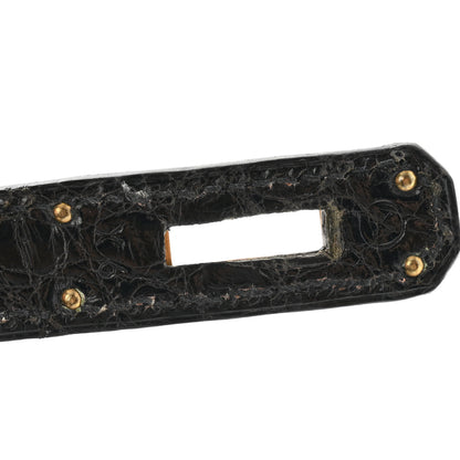 Hermes Shiny Alligator Kelly Sellier 28 Black 7 of 13