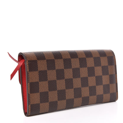 Louis Vuitton Damier Ebene Emilie Wallet Red 3 of 8