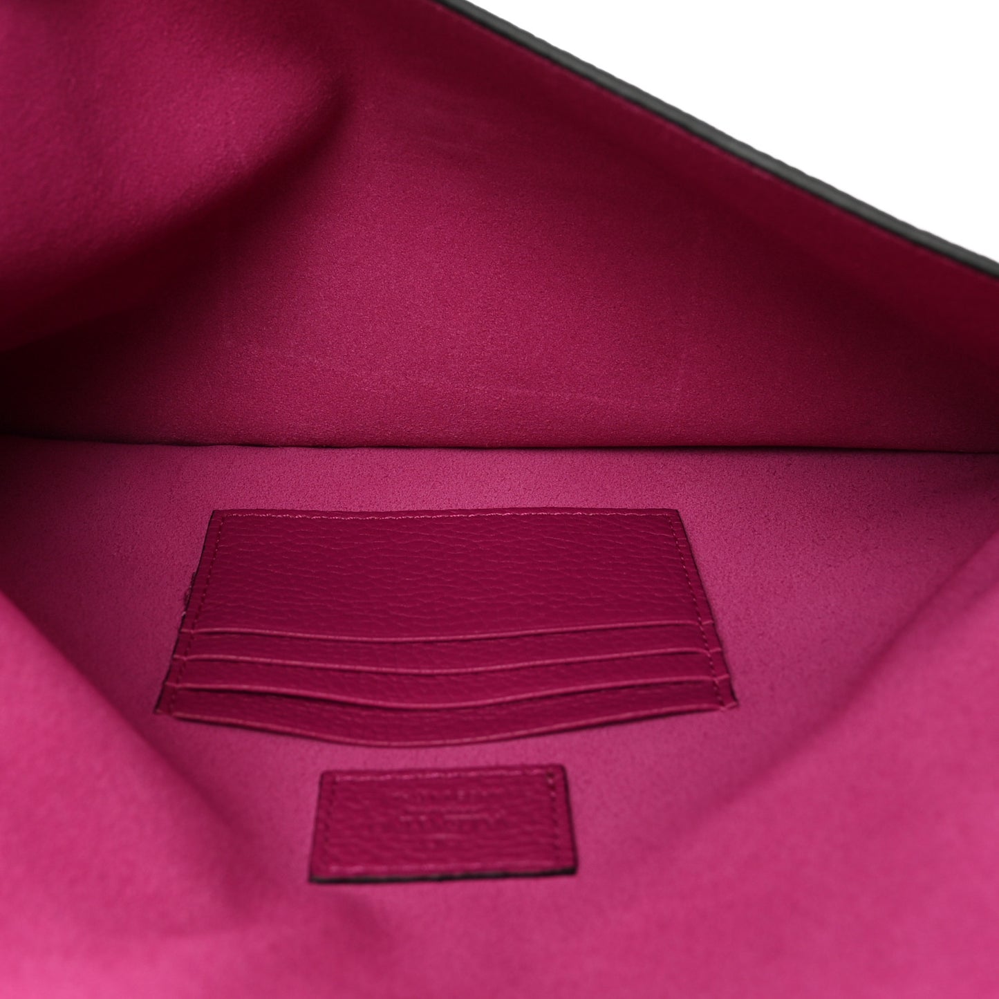 Pebbled Calfskin Large Rockstud Envelope Clutch Rose Violet