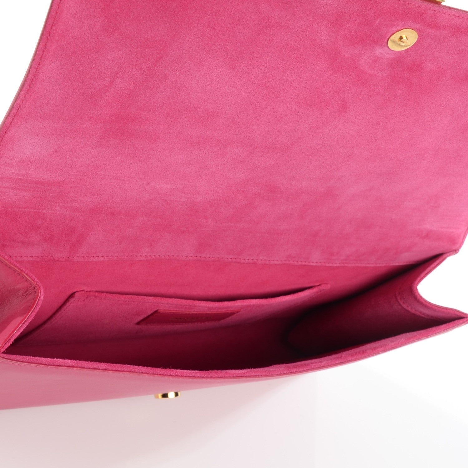 Saint Laurent Calfskin Classic Y Ligne Clutch Fuchsia 5 of 8