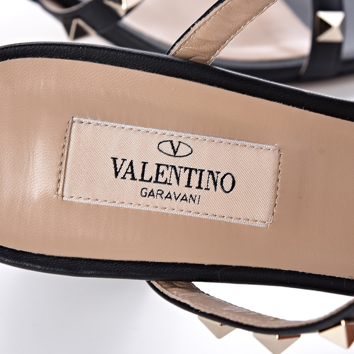 Valentino Garavani Calfskin Rockstud 60mm Caged Slide Sandals 38.5 Black 7 of 9