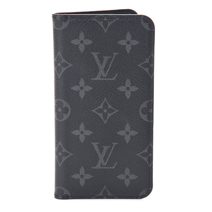 Louis Vuitton Monogram Eclipse iPhone XS Max Folio Case 1 of 7