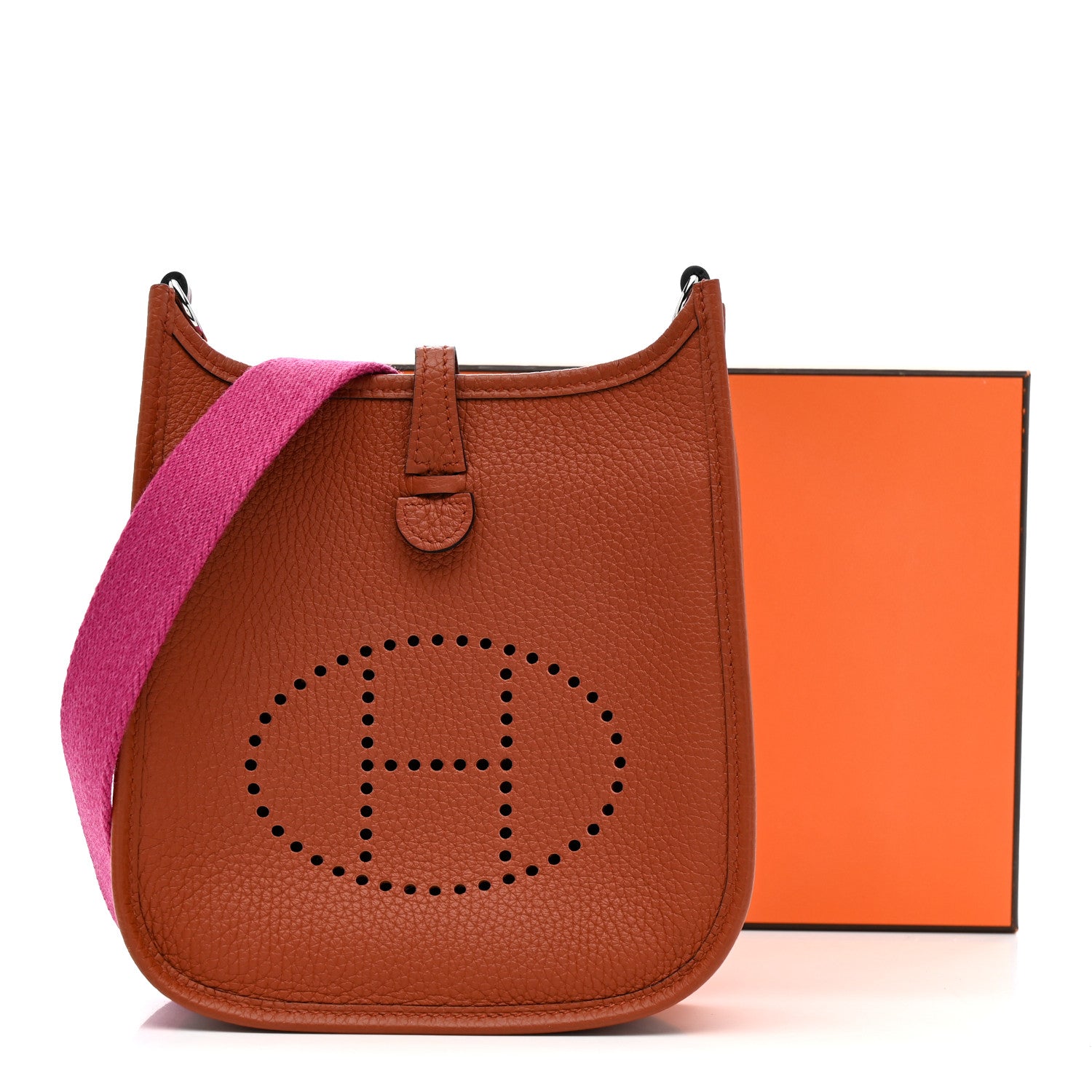 Hermes Taurillon Clemence Amazone Evelyne TPM Cuivre Rose Poupre