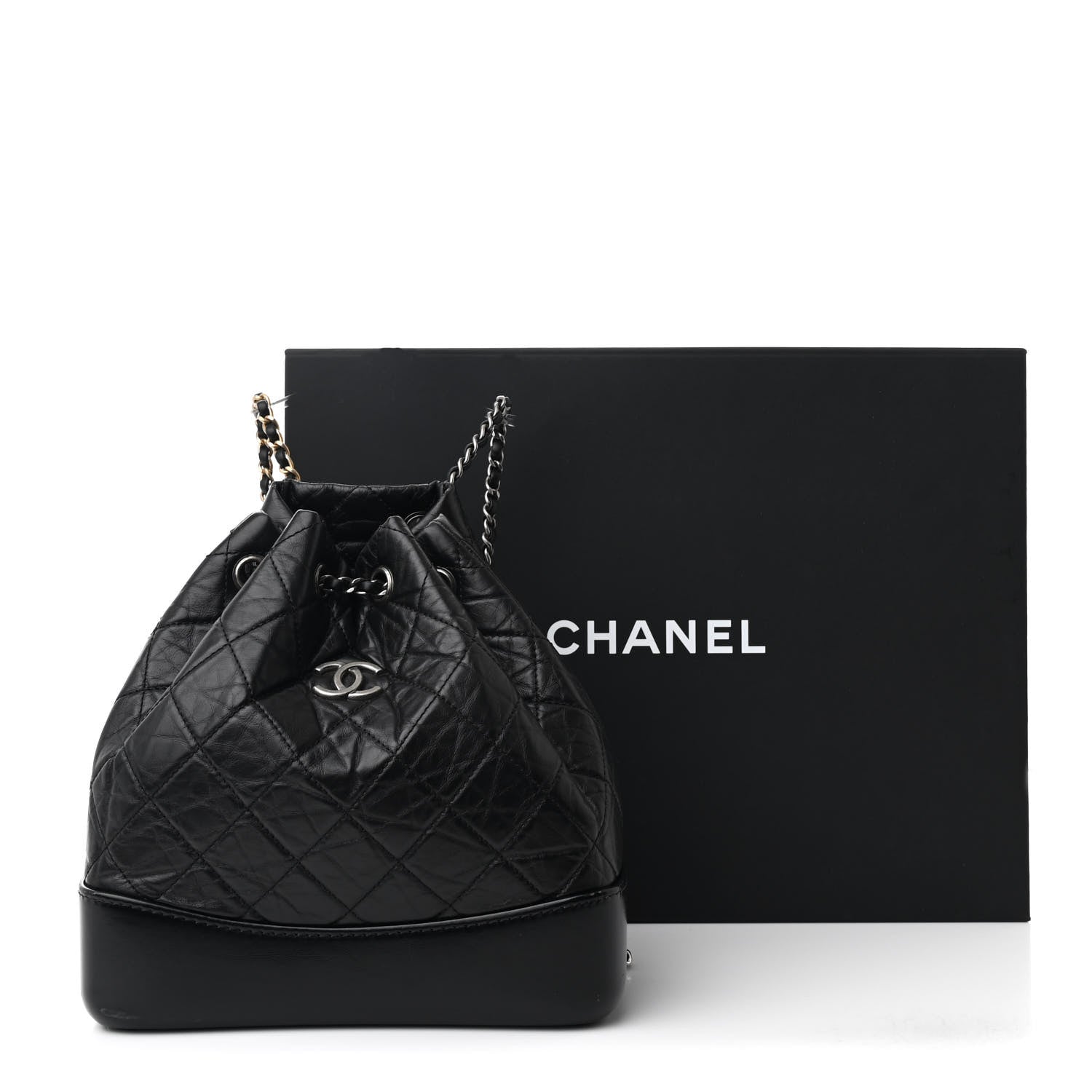 Chanel Aged Calfskin Quilted Small Gabrielle Backpack Black 12 of 12