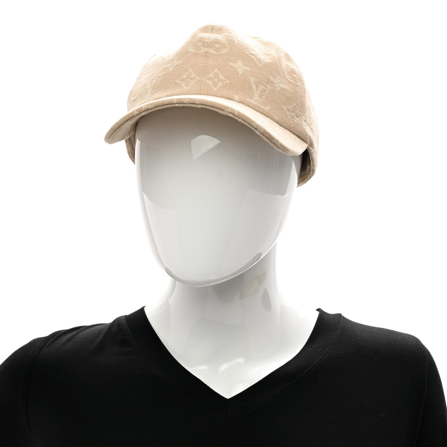 Cotton Monogram Essential Cap M Beige