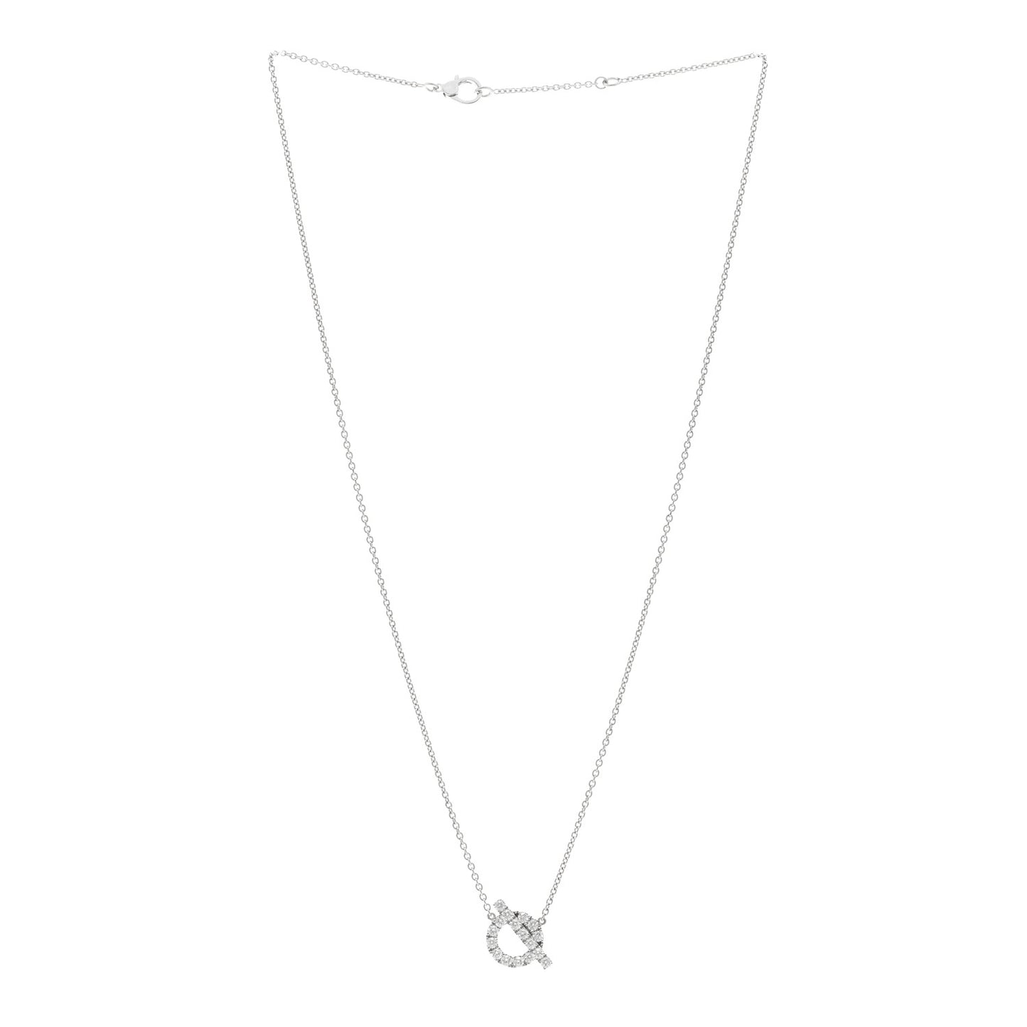 18K White Gold Diamond Finesse Pendant Necklace