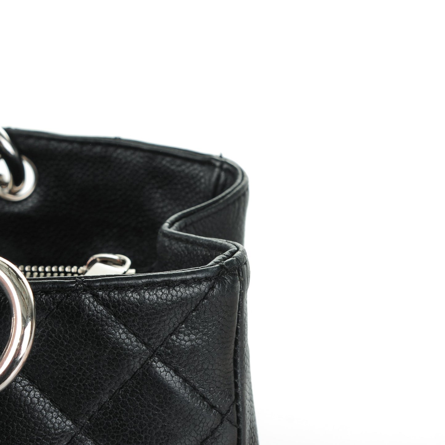 Caviar Quilted Grand Shopping Tote GST Black