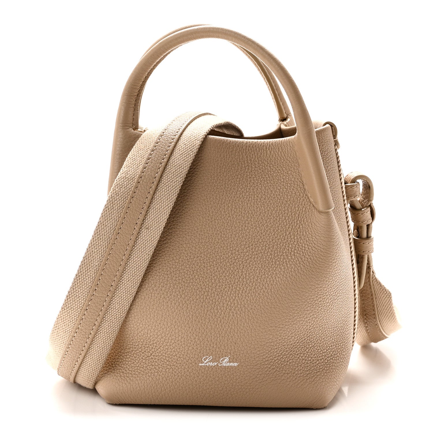 Loro Piana Grained Calfskin Micro Bale Bag Light Mastic 1 of 9