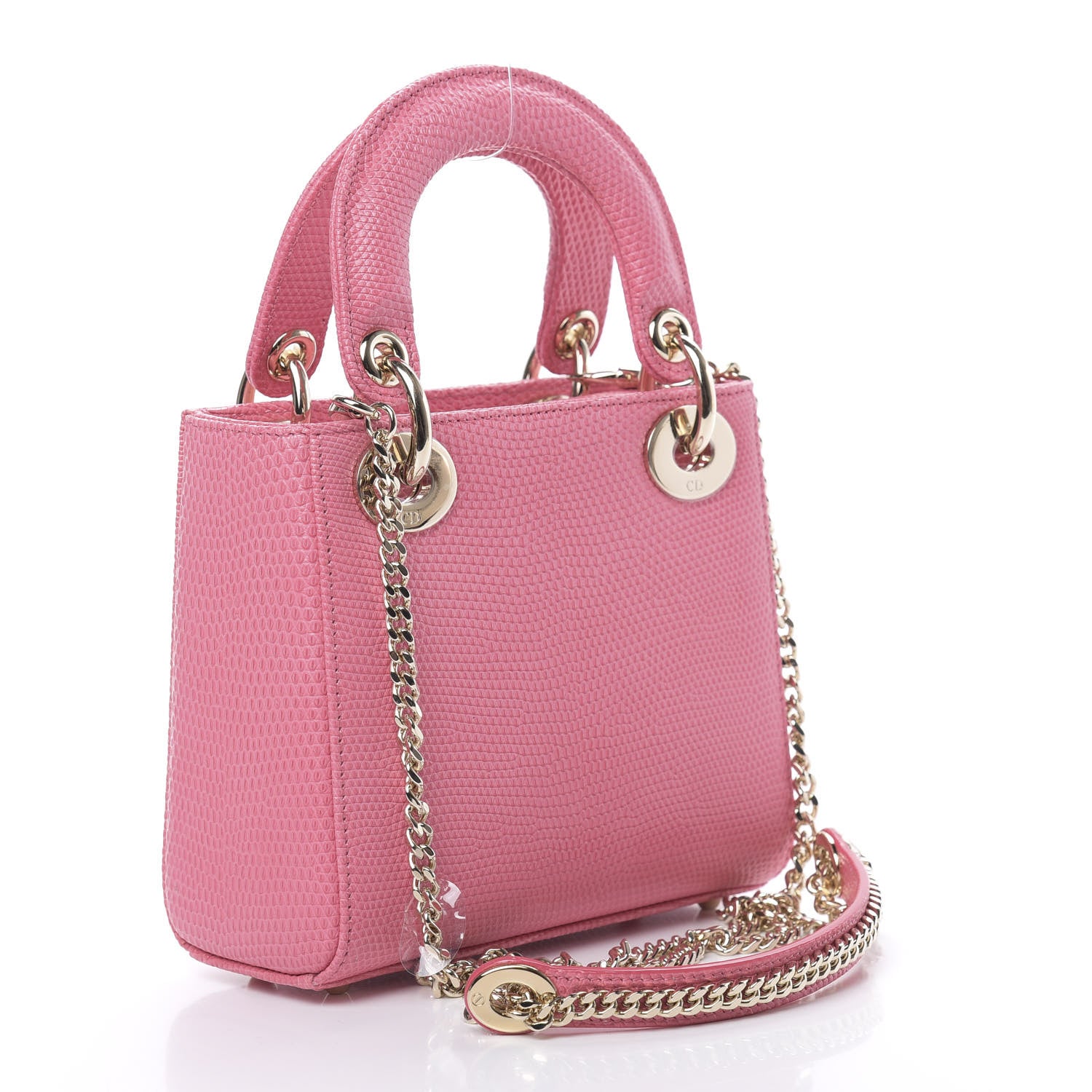 Christian Dior Lizard Mini Lady Dior Pink 2 of 9