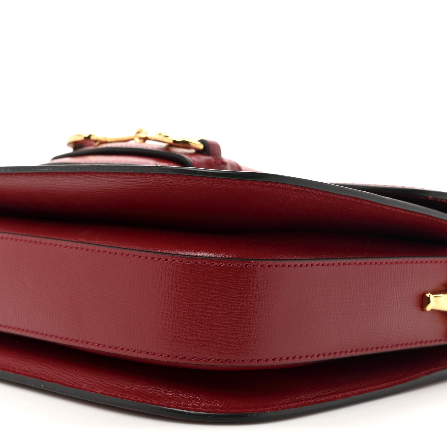 Gucci Azalea Calfskin Horsebit 1955 Shoulder Bag New Cherry Red 9 of 14