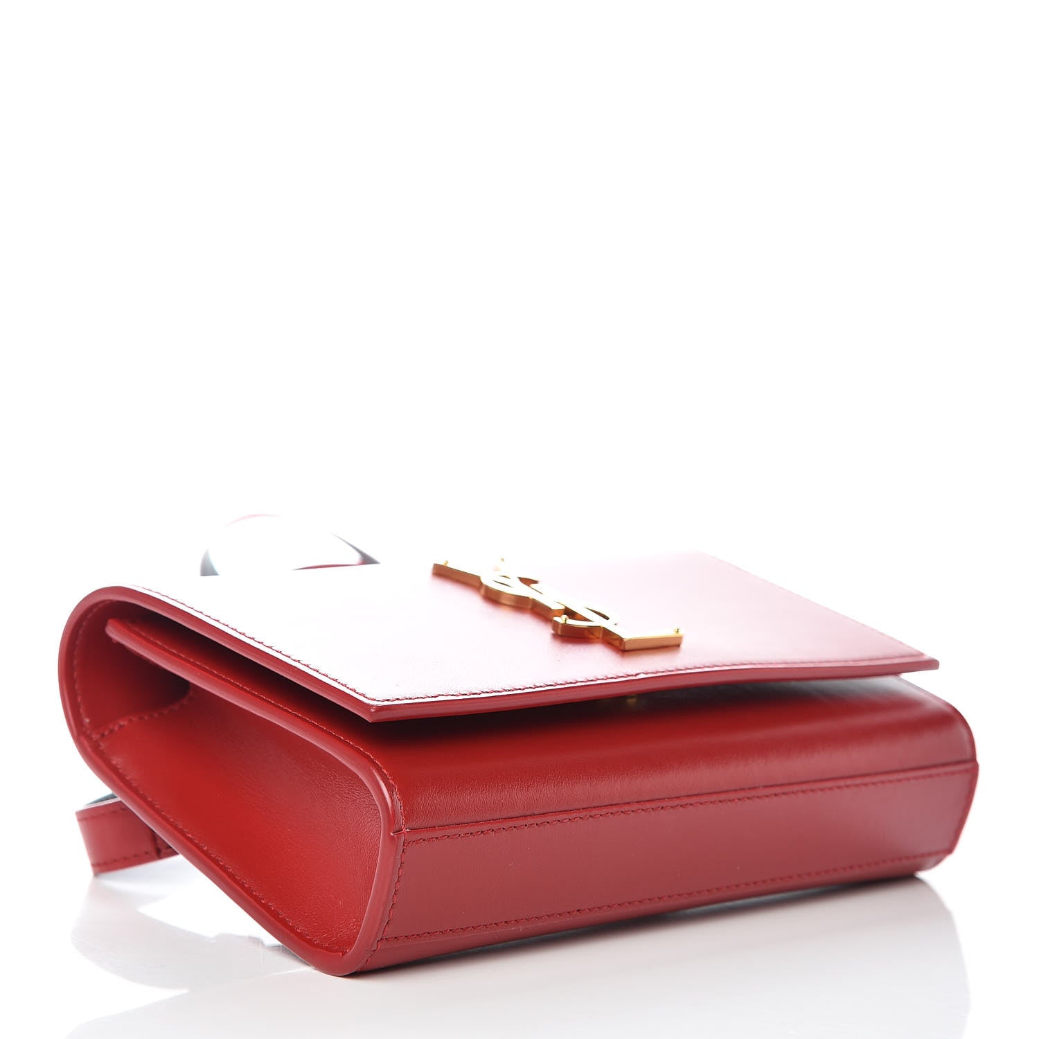 Saint Laurent Smooth Calfskin Monogram Kate Belt Bag Red 4 of 9