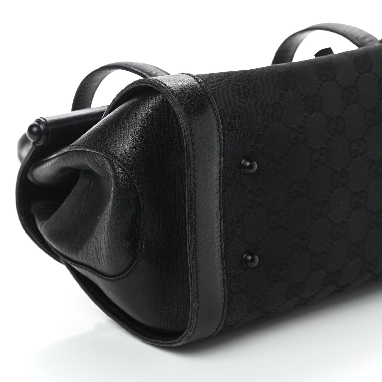 Gucci Monogram Bamboo Bullet Bag Black 7 of 9