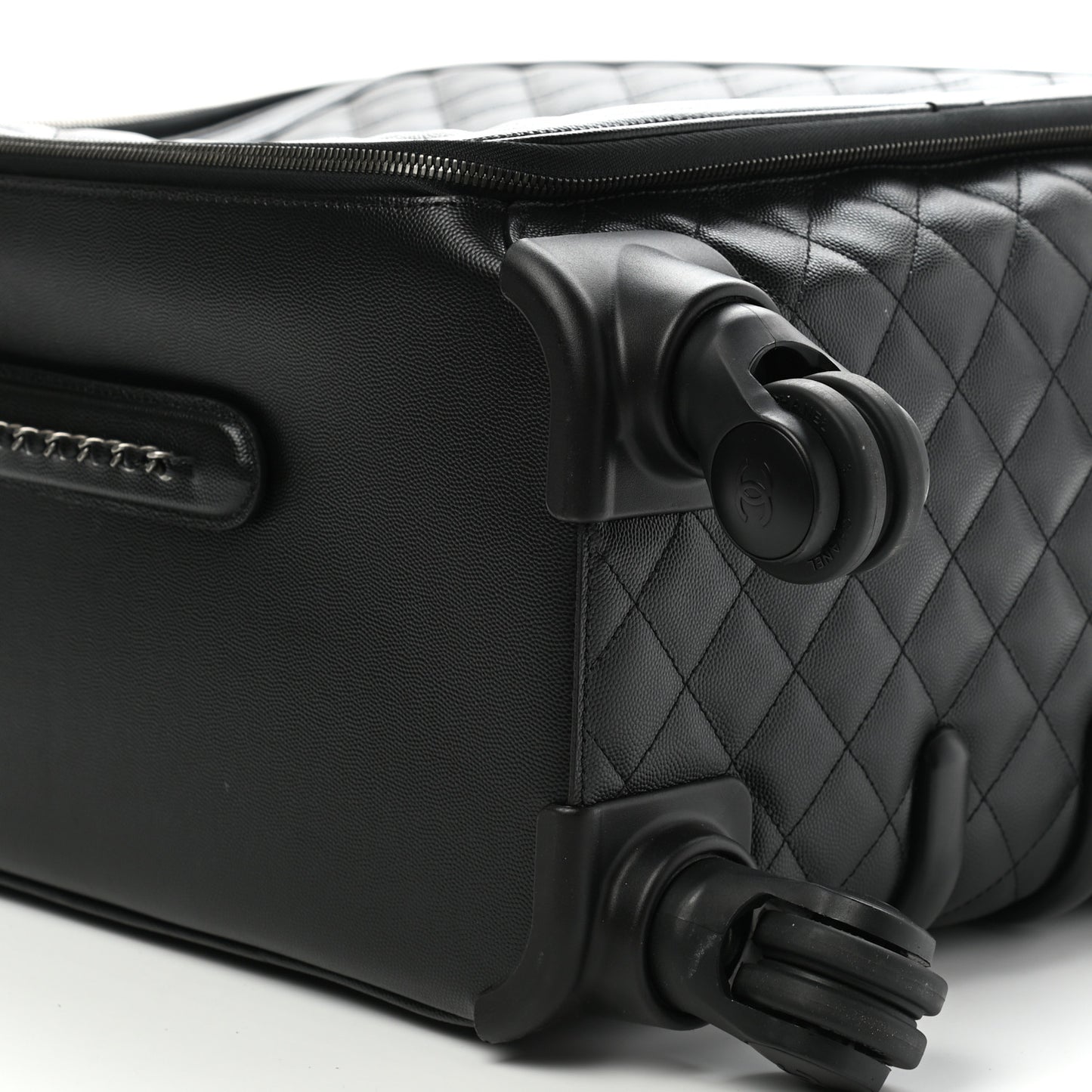 Calfskin Quilted Coco Case Trolley Black